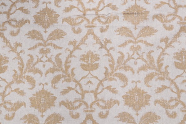 1 Yard Thibaut Anita Damask F98636 Printed Drapery Fabric in Metallic on Natural