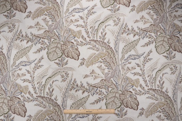 Thibaut Arlington F93817 Printed Drapery Fabric in Cream