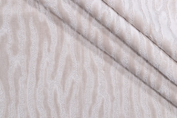 Hamilton Bedford Velvet Upholstery Fabric in Ivory 