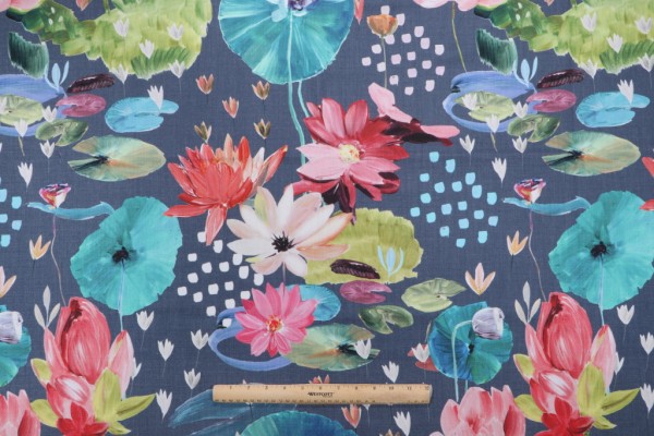 Click for Hamilton Lililou Printed Cotton Drapery Fabric in Spring  Hamilton Lililou Printed Cotton Drapery Fabric in Spring