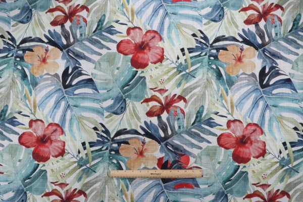 Click for Hamilton Belize Printed Cotton Drapery Fabric in Aegean  Hamilton Belize Printed Cotton Drapery Fabric in Aegean