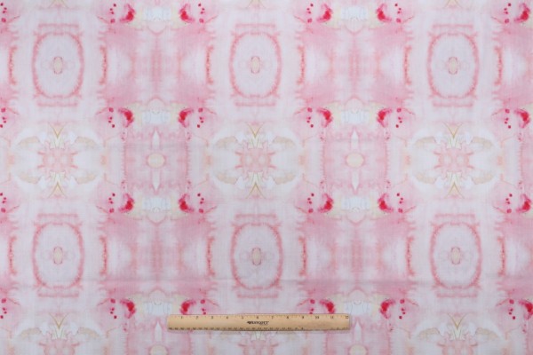 Sample of Hamilton Eloise Printed Cotton Drapery Fabric in Blushing 