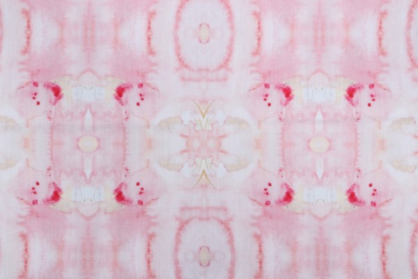 Sample of Hamilton Eloise Printed Cotton Drapery Fabric in Blushing 
