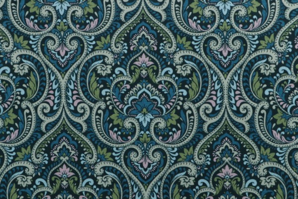 Sample of Richloom Parkview Printed Polyester Outdoor Fabric in Emerald 
