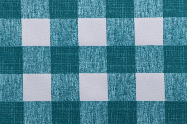 Sample of Richloom Patterson Printed Polyester Outdoor Fabric in Peacock 