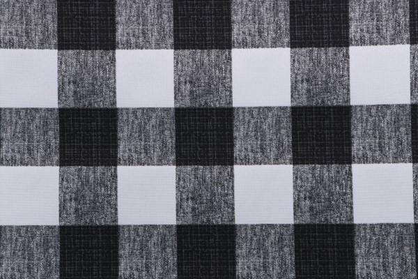 Sample of Richloom Patterson Printed Polyester Outdoor Fabric in Black 