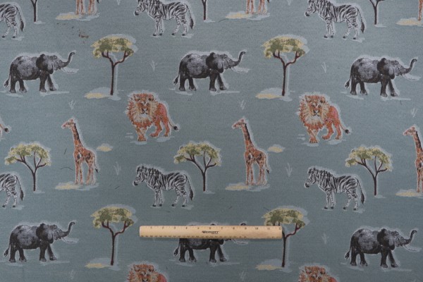 Golding Safari Trek Tapestry Upholstery Fabric in Jungle 
