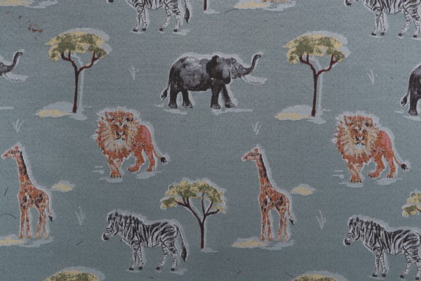 Golding Safari Trek Tapestry Upholstery Fabric in Jungle 