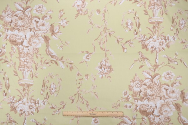 Click for 1 Yards Thibaut Robin F91321 Printed Cotton Drapery Fabric in Green Thibaut Robin F91321 Printed Cotton Drapery Fabric in Green