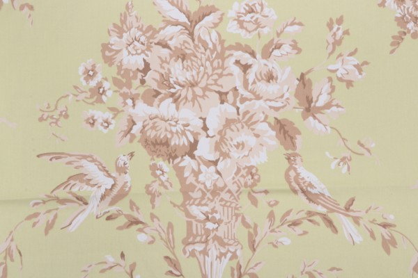 Click for 1 Yards Thibaut Robin F91321 Printed Cotton Drapery Fabric in Green Thibaut Robin F91321 Printed Cotton Drapery Fabric in Green