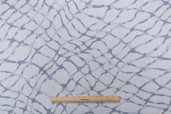 Jeffery Allen Marks Waterpolo Printed Linen Drapery Fabric in Cloud for Kravet CLOSEOUT