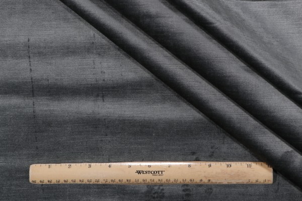 Solid Velvet Upholstery Fabric in Smoke