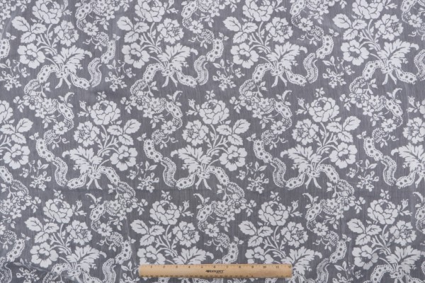 Old World Weavers Val De Falco Sheer Drapery Fabric in Ivory for Scalamandre