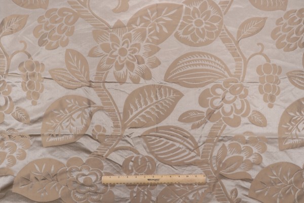 Click for 1.25 Yards Old World Weavers Carlsten Silk Damask Decorator Fabric in Taupe for Scalamandre Old World Weavers Carlsten Silk Damask Decorator Fabric in Taupe for Scalamandre
