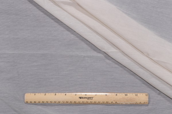 1 Yard Old World Weavers Voile Flamme Sheer Drapery Fabric in Blanc for Scalamandre