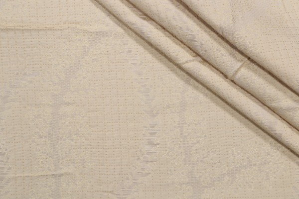 Grey Watkins Gordona Damask Decorator Fabric in Cream for Scalamandre