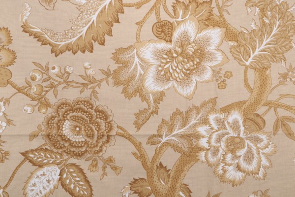 Click for 1.25 Yards Old World Weavers Seville Printed Drapery Fabric in Toffee on Almond for Scalamandre Old World Weavers Seville Printed Drapery Fabric in Toffee on Almond for Scalamandre