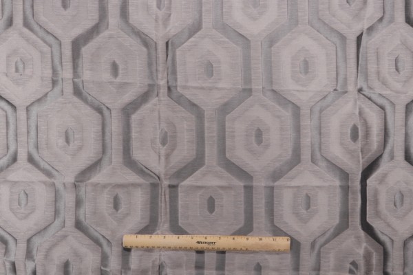 Click for 1.25 Yards Grey Watkins Graphic Sheer Drapery Fabric in Taupe for Scalamandre Grey Watkins Graphic Sheer Drapery Fabric in Taupe for Scalamandre