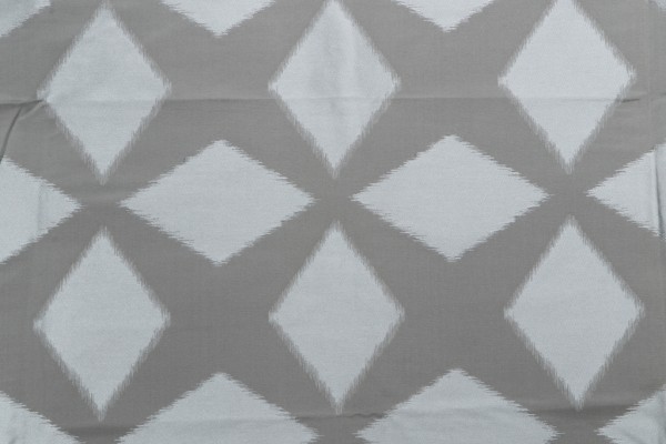 Grey Watkins Polygon Drapery Fabric in Aqua for Scalamandre
