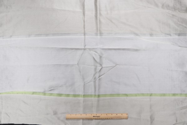 Roger Oates Fabrics Semi-Sheer Silk Drapery Fabric in Jade for Scalamandre