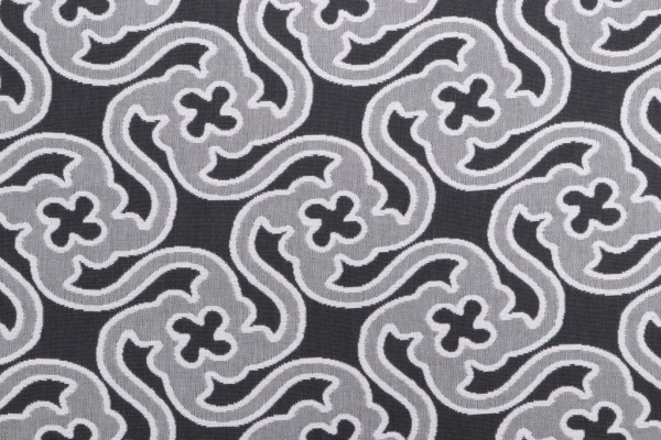 Robert Allen Swirl Around Woven Upholstery Fabric in Chalkboard