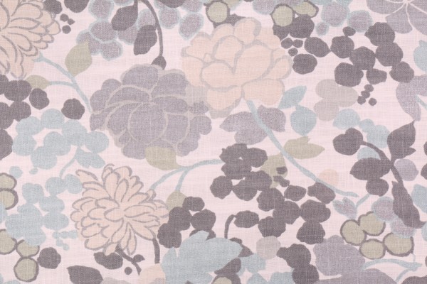 Novogratz Blossom Woven Cotton/Linen Decorator Fabric in Grey