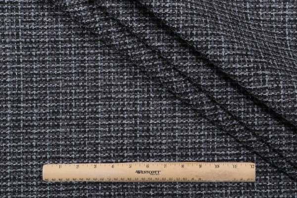 Chanel Woven Chenille Upholstery Fabric in Ebony