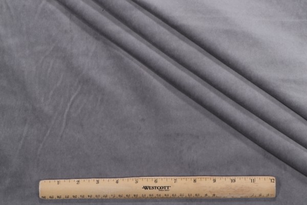 Durham Velvet Upholstery Fabric in Grey