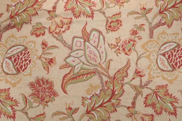 Thibaut Jacobean Trail F93312 Printed Drapery Fabric in Gold