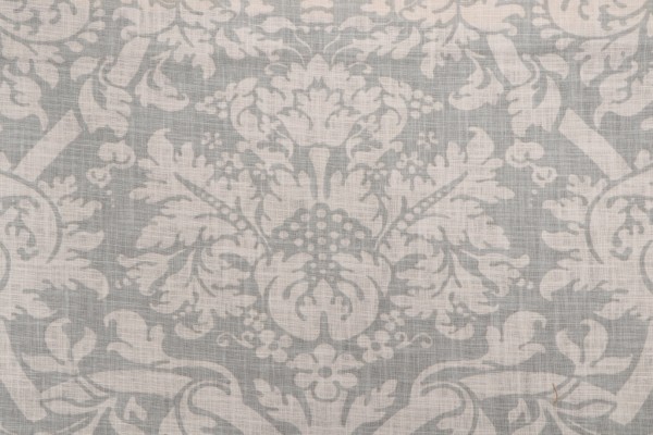 Thibaut Residence Damask F91349 Printed Linen Blend Drapery Fabric in Slate Blue