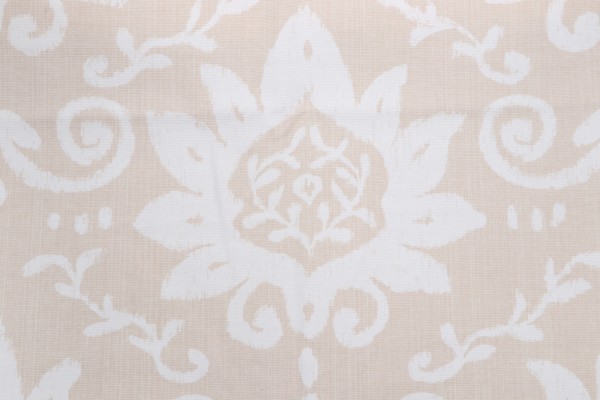 Thibaut Bridgewater Damask F9162 Printed Cotton Drapery Fabric in Beige