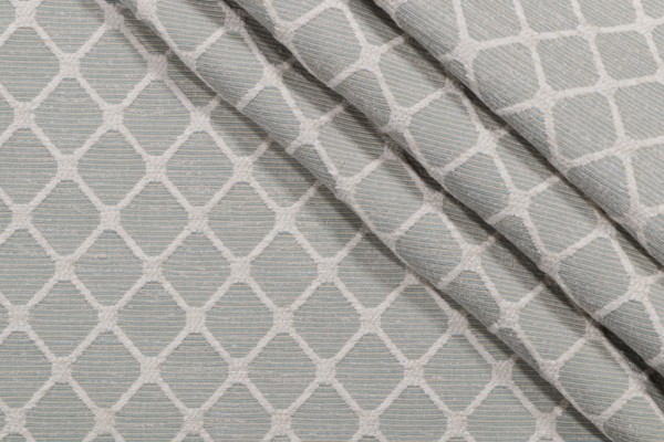 Thibaut Nadia Trellis W71817 Woven Chenille Upholstery Fabric in Aqua