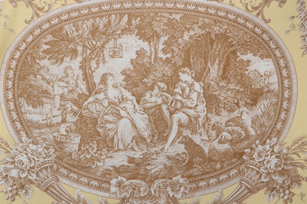 Thibaut Biltmore F97316 Printed Cotton Drapery Fabric in Yellow