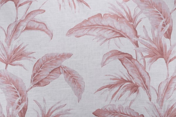Jaclyn Smith Tycho Printed Linen Blend Drapery Fabric in Dusty Rose for Trend 