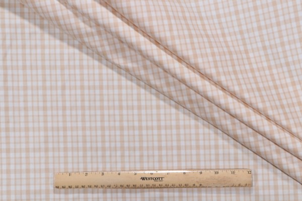 Thibaut Hatteras Check W86761 Woven Decorator Fabric in Beige 