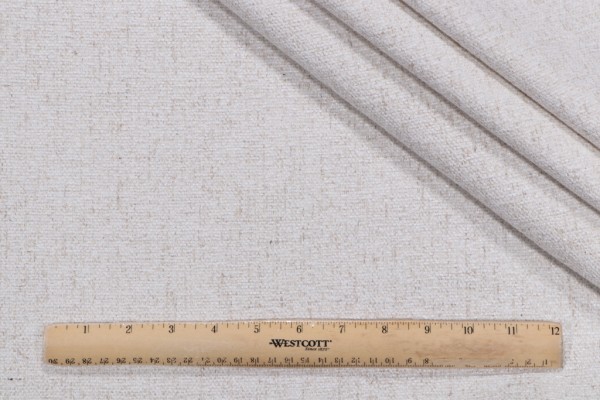 Demetia Woven Chenille Upholstery Fabric in Ivory