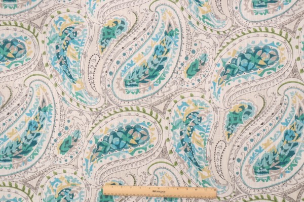 Richloom Franz Printed Cotton Drapery Fabric in Peacock