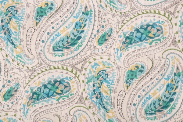 Richloom Franz Printed Cotton Drapery Fabric in Peacock