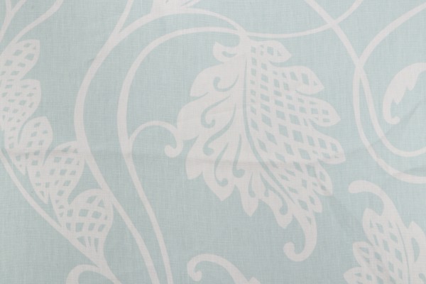 Thibaut Mojito F93214 Printed Linen Drapery Fabric in Aqua