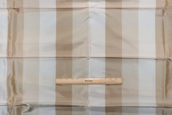 Click for 1.75 Yards Georgia Stripe Silk Decorator Fabric in Khaki Georgia Stripe Silk Decorator Fabric in Khaki