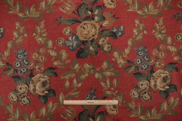 Thibaut Fairview F93823 Printed Drapery Fabric in Red