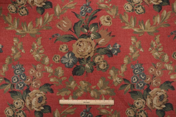 Thibaut Fairview F93823 Printed Drapery Fabric in Red