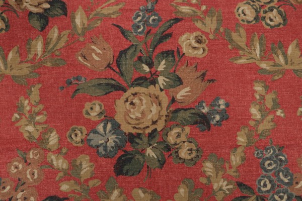Thibaut Fairview F93823 Printed Drapery Fabric in Red