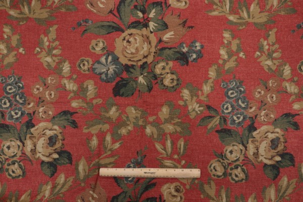 Click for 1.38 Yards Thibaut Fairview F93823 Printed Drapery Fabric in Red Thibaut Fairview F93823 Printed Drapery Fabric in Red