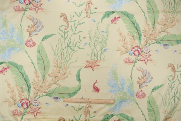 Click for 3.38 Yards Thibaut Tidal Pool F96702 Printed Drapery Fabric in Yellow Thibaut Tidal Pool F96702 Printed Drapery Fabric in Yellow