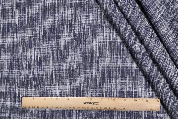 Pretty Much Woven Chenille Upholstery Fabric in Indigo