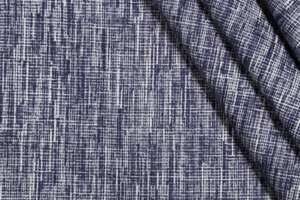 Pretty Much Woven Chenille Upholstery Fabric in Indigo