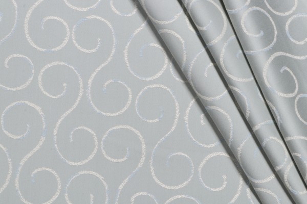 Scalamandre La Spiro Damask Decorator Fabric in Sea Mist