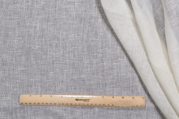 Fonthill Copenhagen Sheer Drapery Fabric in White for Scalamandre