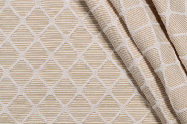 Thibaut Nadia Trellis W91814 Woven Chenille Upholstery Fabric in Straw